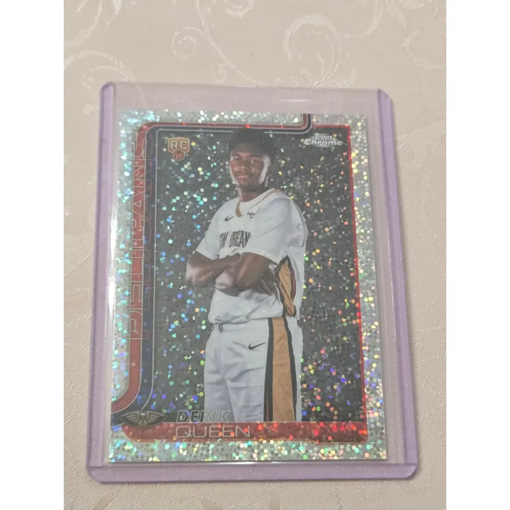 2025-26 Topps Chrome Update Derik Queen RC #163 Image Variation Speckle SSP